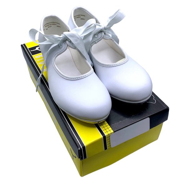 Bloch Other - Bloch White Mary Jane Tyette Student Tap Shoes Child Size 2 Dance Recital